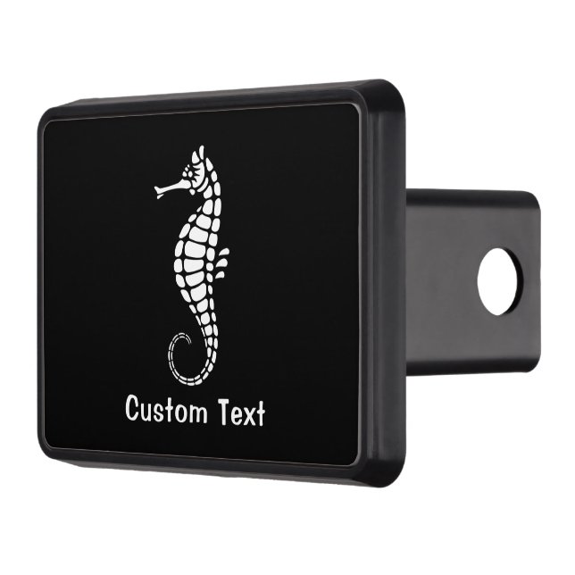 Seahorse White Trailer Hitch Cover (Left)