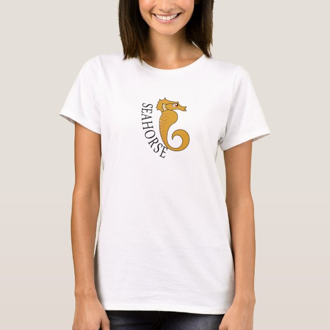 Seahorse - White Women's Basic T-Shirt (Front)