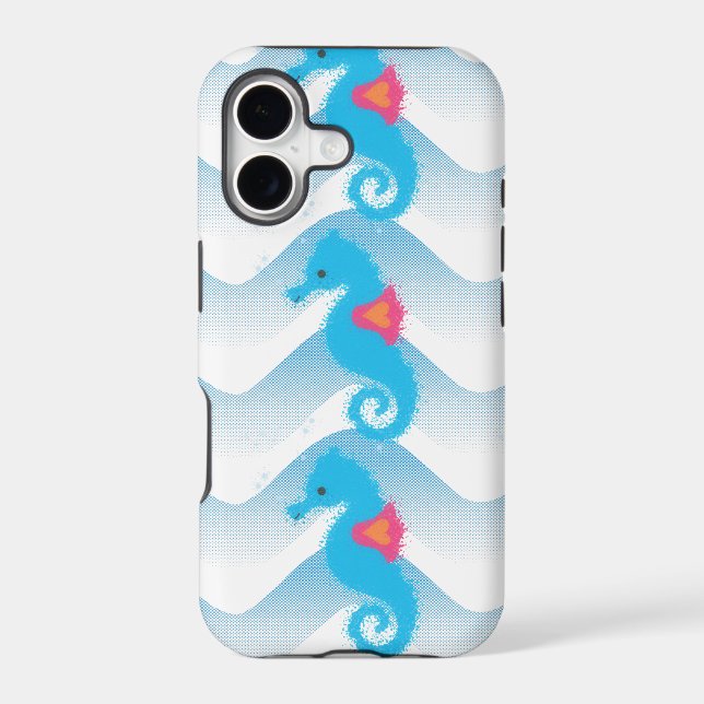 Seahorses And Blue Waves Pattern (Back)