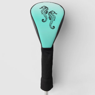 Seahorses Aqua Golf Head Cover