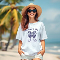 Seahorses-Fisherman Core-Hawaiian Tropical-Blue