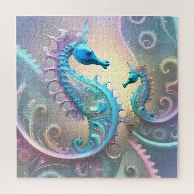 Seahorses Fractal Art, Jigsaw Puzzle (Vertical)