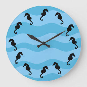 Seahorses Large Clock