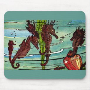 seahorses mouse pad