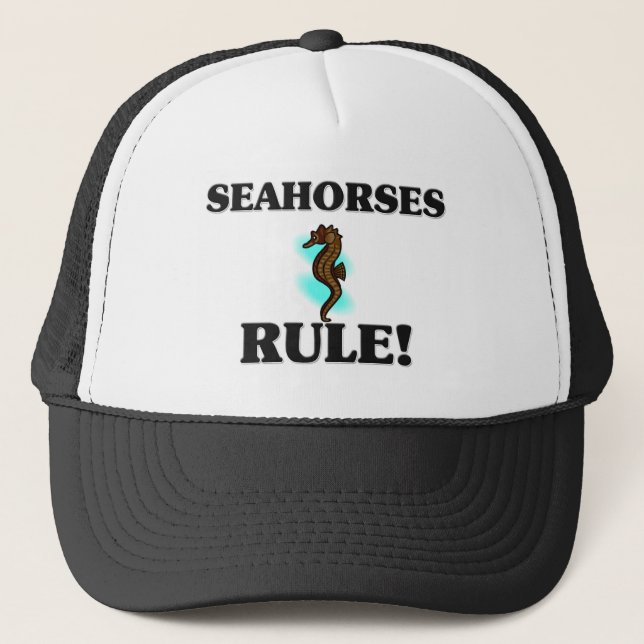 SEAHORSES Rule! Trucker Hat (Front)