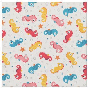 Seahorses Seamless Pattern Fabric