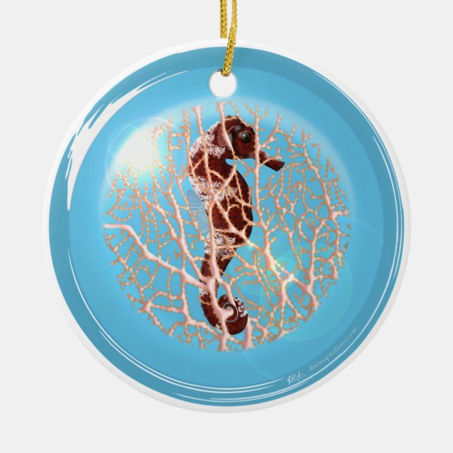 Seahose in a Bubble Ornament (Front)