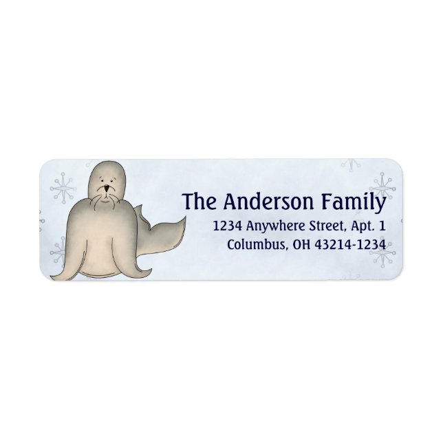 Seal Arctic Freeze Animals Address Labels (Front)