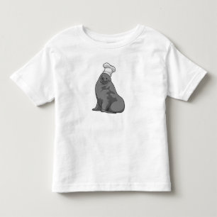 Seal as Cook with Chef hat Toddler T-shirt