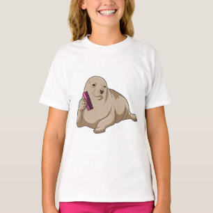 Seal as Hairdresser with Comb T-Shirt