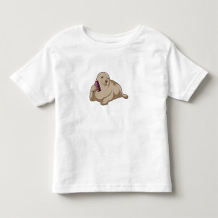 Seal as Hairdresser with Comb Toddler T-shirt