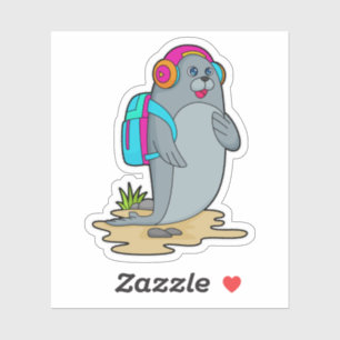 Seal as Hiker with Backpack