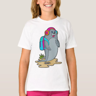 Seal as Hiker with Backpack T-Shirt