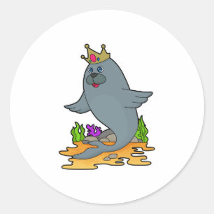 Seal as King with Crown