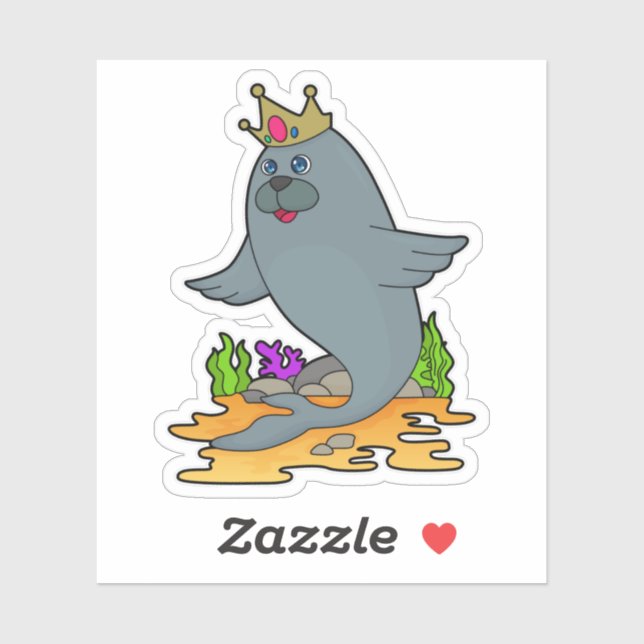 Seal as King with Crown (Sheet)