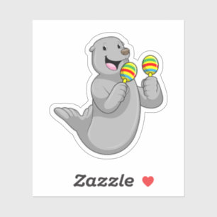 Seal as Musician with Maracas