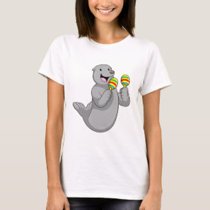 Seal as Musician with Maracas T-Shirt