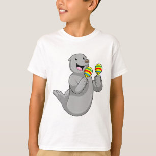 Seal as Musician with Maracas T-Shirt