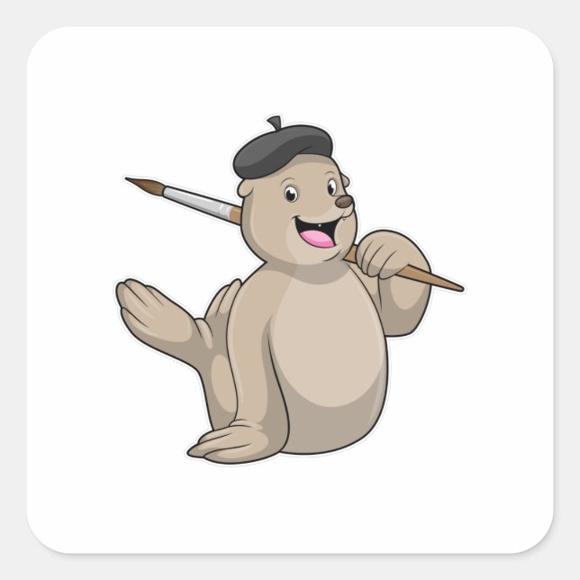 Seal as Painter with Paint brush (Front)