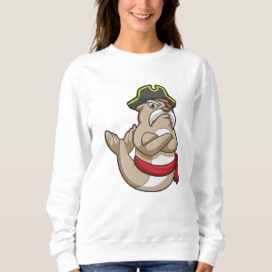 Seal as Pirate with Pirate hat Sweatshirt