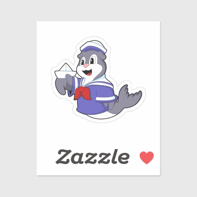 Seal as Sailor with Boat (Sheet)