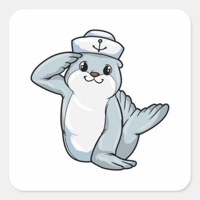 Seal as Sailor with Sailor hat (Front)