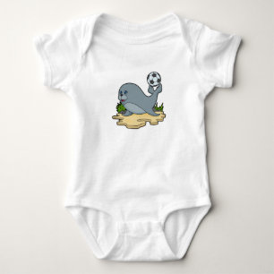 Seal as Soccer player with Soccer Baby Bodysuit