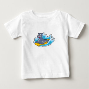Seal as Surfer with Surfboard Baby T-Shirt