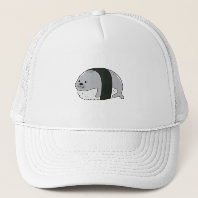 Seal as Sushi Trucker Hat (Front)
