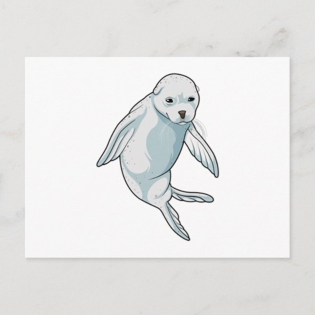 Seal at Swimming Postcard (Front)