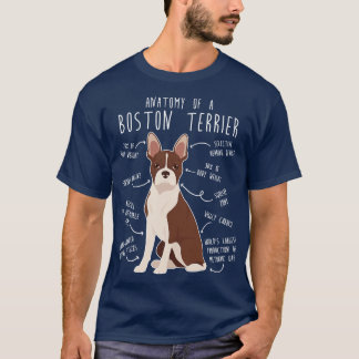 Seal Boston Terrier Dog Anatomy T-Shirt