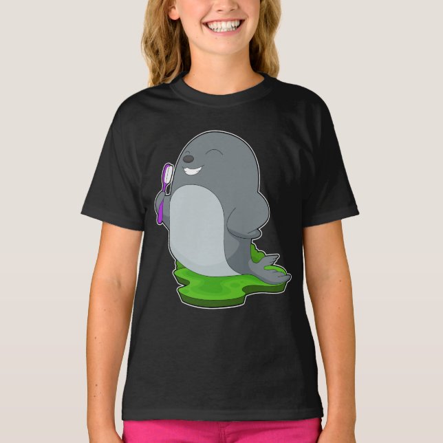 Seal Brush teeth Tootbrush T-Shirt (Front)