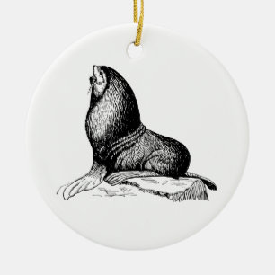 Seal Ceramic Ornament