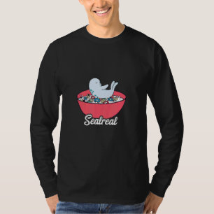 Seal Cereal Sea Lion Water Muesli Animal Marine Ma T-Shirt
