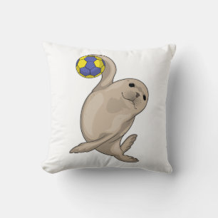 Seal Handball player Handball Throw Pillow