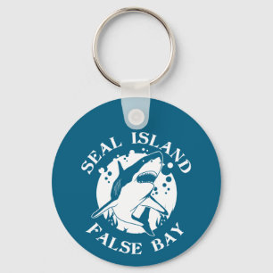 Seal Island False Bay - Scuba Diving With Sharks Keychain