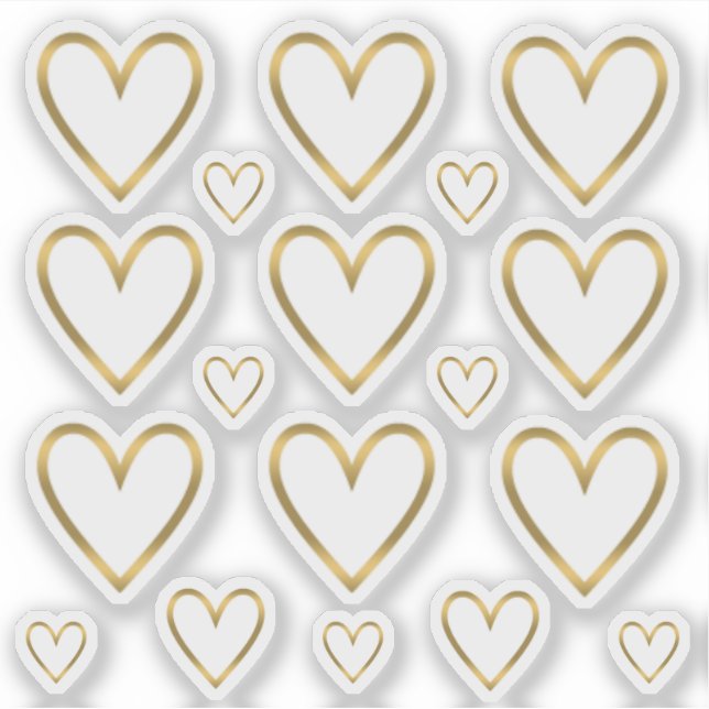 Seal it with a Kiss Gold Heart Envelope Seals (Front)