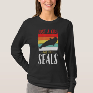 Seal Just a Girl Who Loves Seals Retro T-Shirt