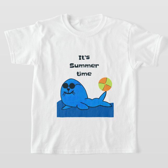 Seal lion in summer T-Shirt (Laydown)