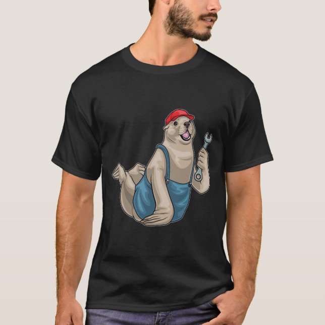 Seal Mechanic Wrench T-Shirt (Front)