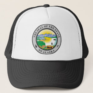 Seal of Alaska State USA Trucker Hat