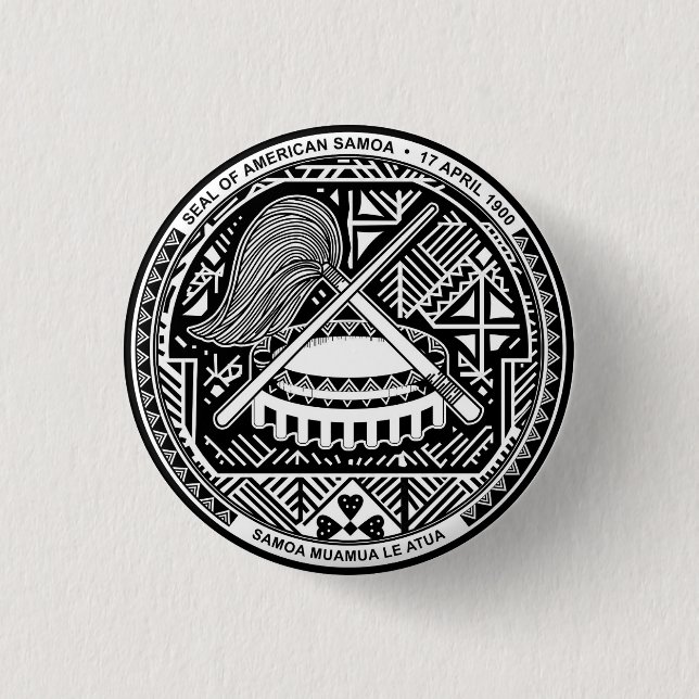 Seal of American Samoa 1 Inch Round Button (Front)
