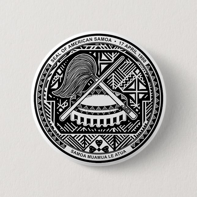 Seal of American Samoa 2 Inch Round Button (Front)