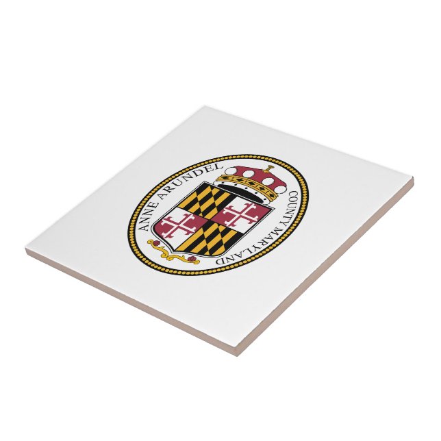 Seal of Anne Arundel County, MD Tile (Side)