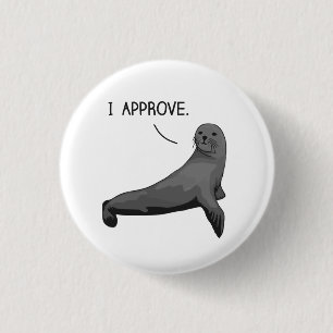 Seal of Approval 1 Inch Round Button