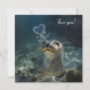 Seal of Approval Cute Heart Bubble Valentine Card