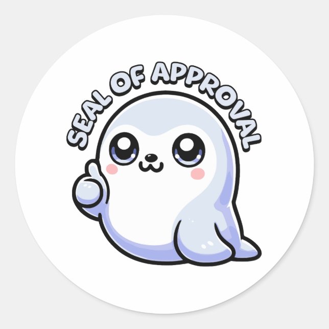 Seal of Approval! Cute Seal Pun Cartoon (Front)