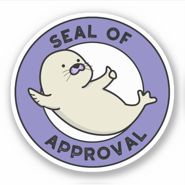 Seal Of Approval Funny Seal Pun  (Front)