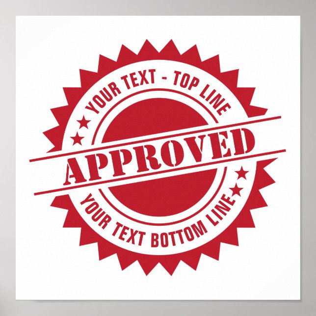 Seal of approval or Award with your text Poster (Front)