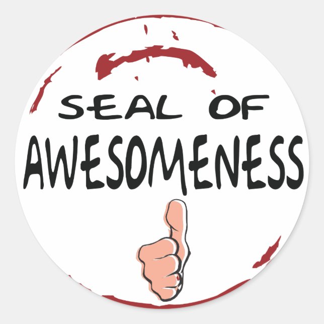 Seal Of Approval Stickers - Awesomeness (Front)
